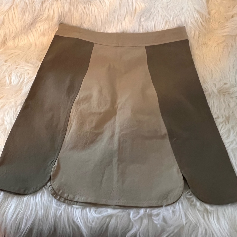 mo:vint- Flare Military Green /Khakhi Mini Skirt Sz M